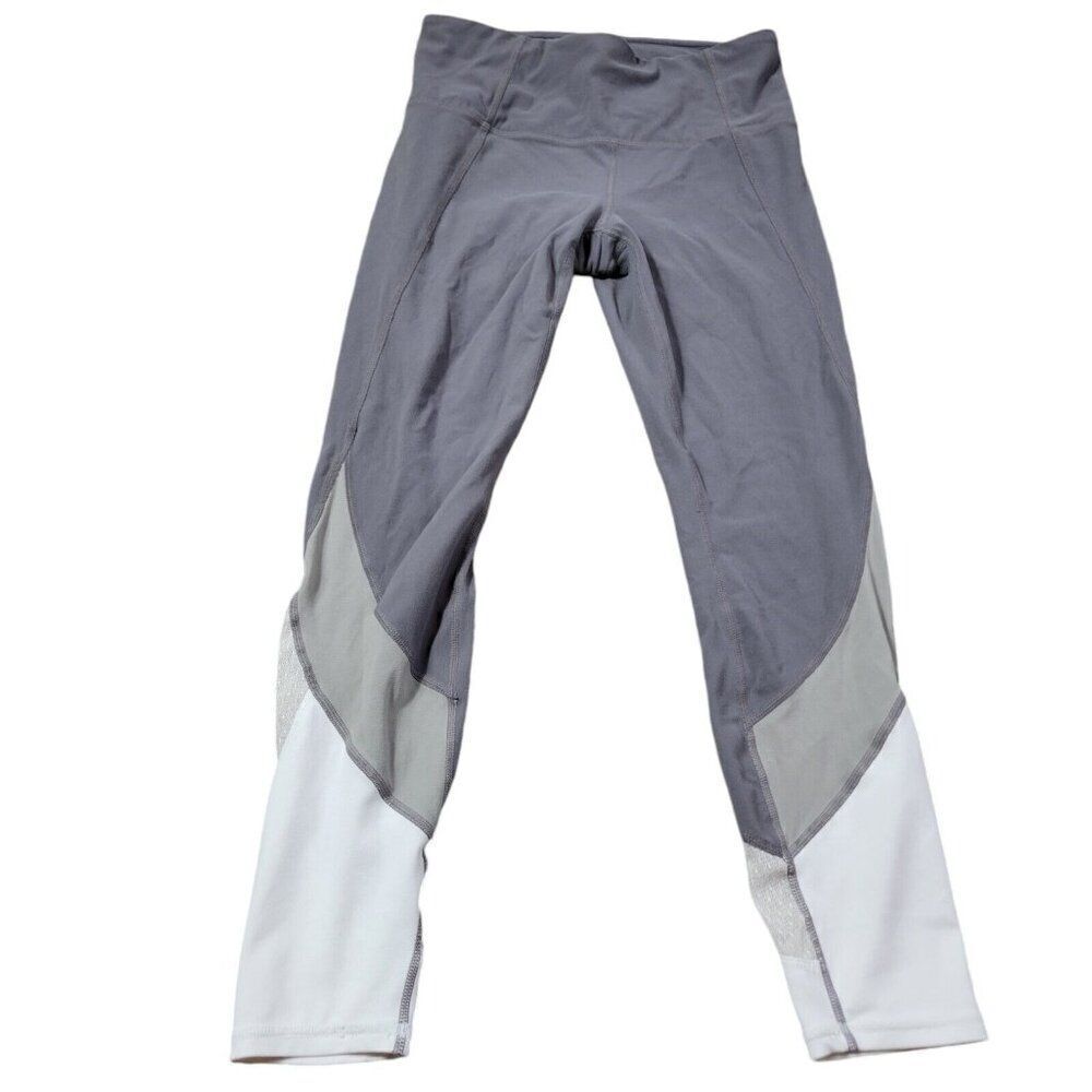 ATHLETA Leggings Womens Small Salutation Colorblock Mesh Cropped Athletic